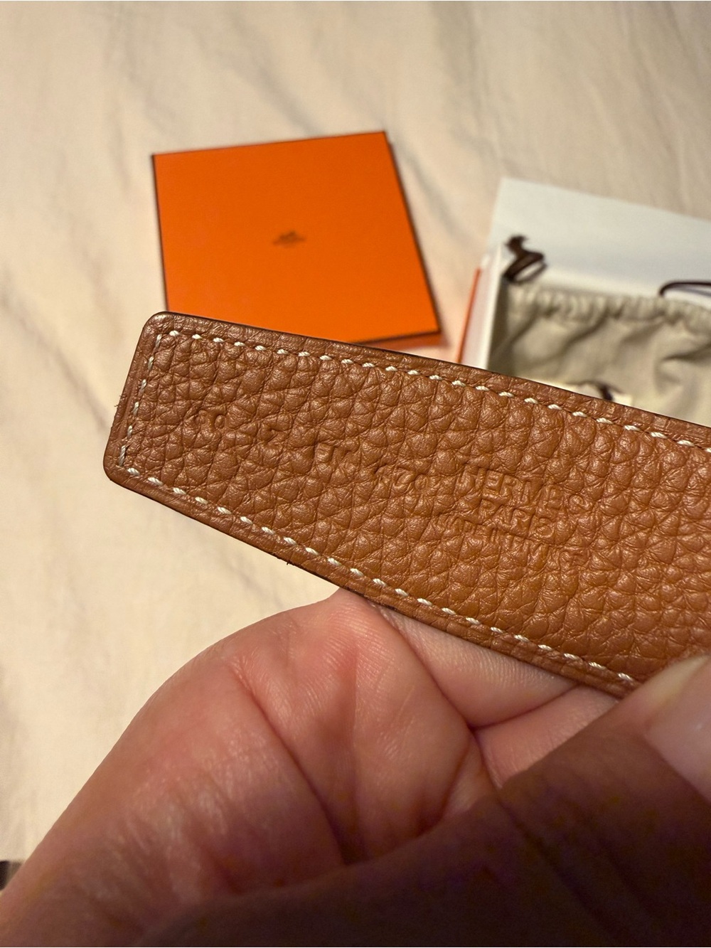 Hermes Reversible Black/Brown 32mm Leather H Belt with Gold H Buckle - Picture 11 of 11